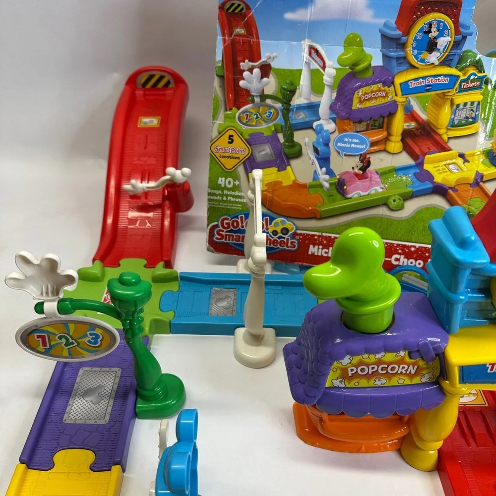 VTech Go Go Smart Wheels Disney Mickey Choo-Choo Express Minnie Ice Cream 9 Cars
